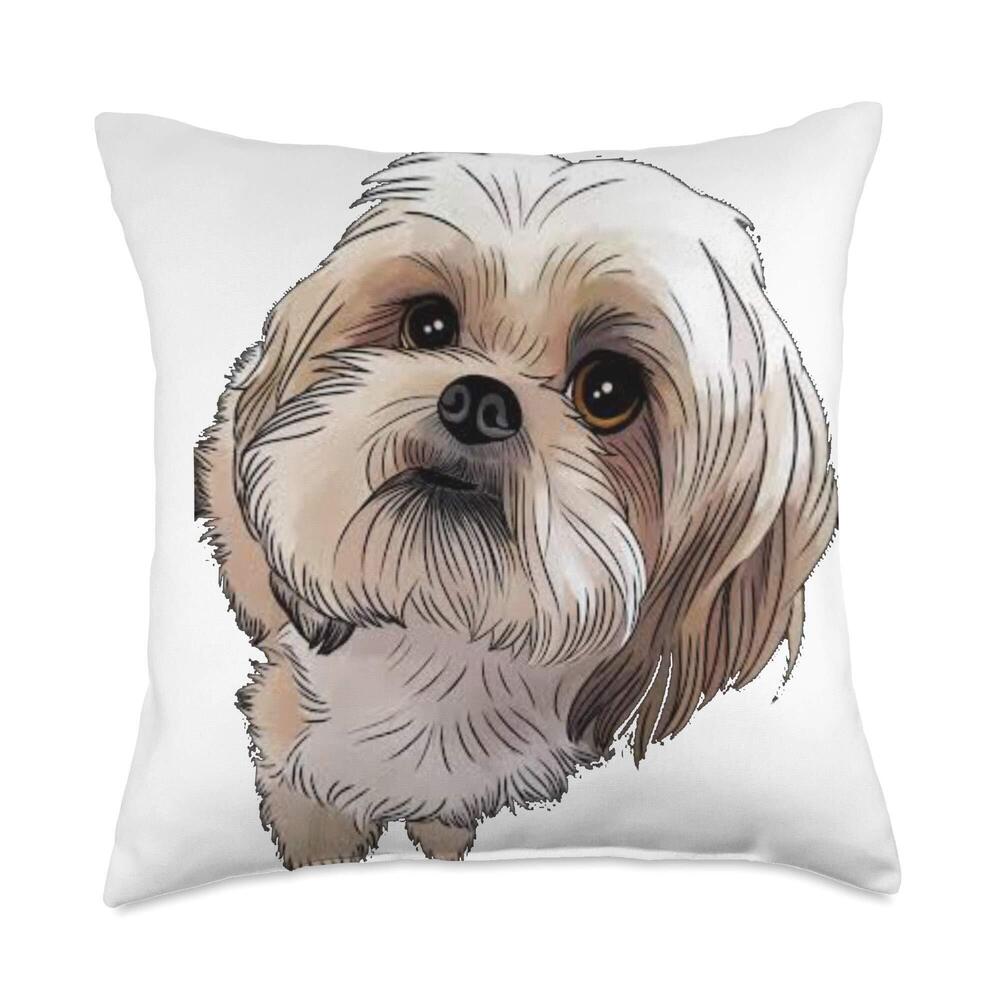 7477 Shihtzu Pet Gifts Throw Pillow